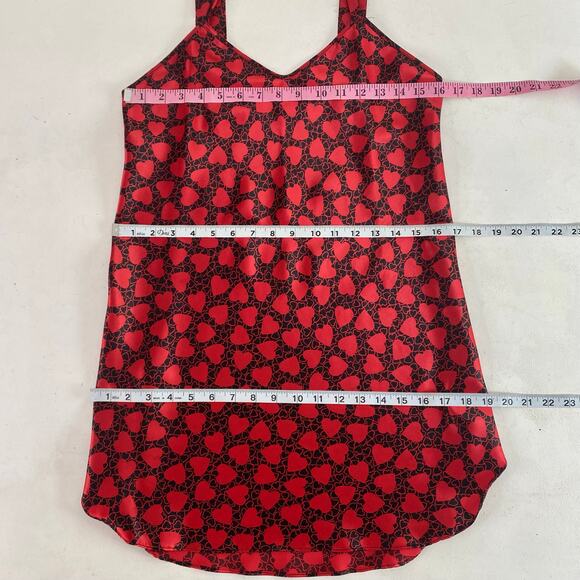 Vintage Red and Black Hearts Slip Dress Sz Small - Picture 4 of 7